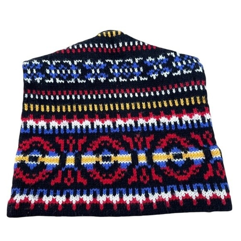 Merkley Headgear Vintage Pure Wool Colorful Trapeze Ski Beanie Hat